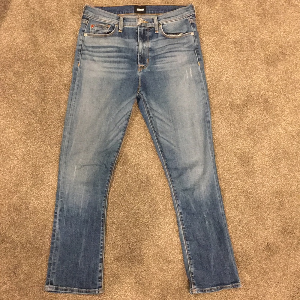 Hudson cropped kick flare jeans